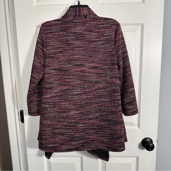 Travel Elements sz L lightweight open front sweater, multi, fall, travel - Picture 8 of 8